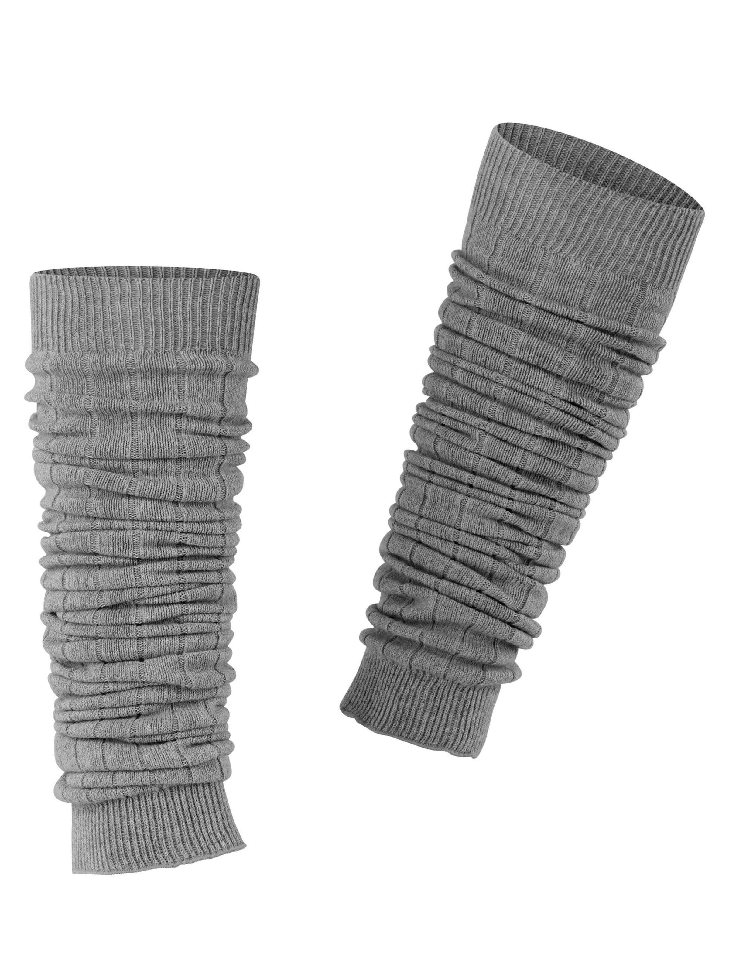 ESPRIT Leg Warmers 'Rib' in Grey