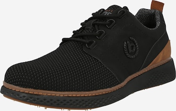 bugatti Αθλητικό παπούτσι με κορδόνια 'Dexter' σε μαύρο: μπροστά