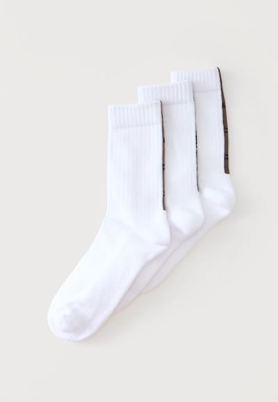 HUGO Socken in 39-42 in dunkelbraun / schwarz / weiß, Produktansicht