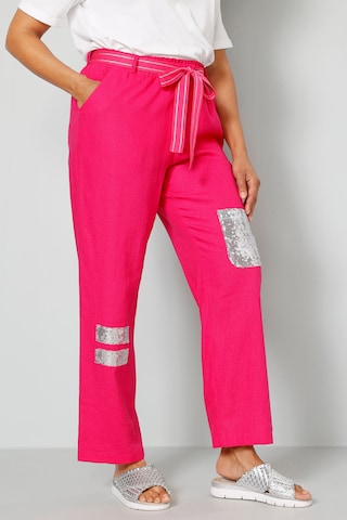 MIAMODA Regular Pants in Pink: front