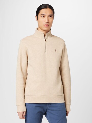 Sweat-shirt Polo Ralph Lauren en beige : devant