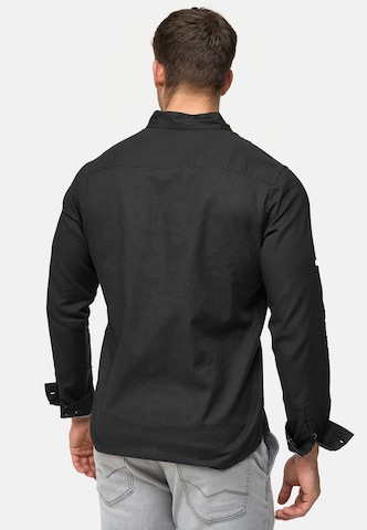 INDICODE JEANS Regular fit Zakelijk overhemd 'Kepner' in Zwart