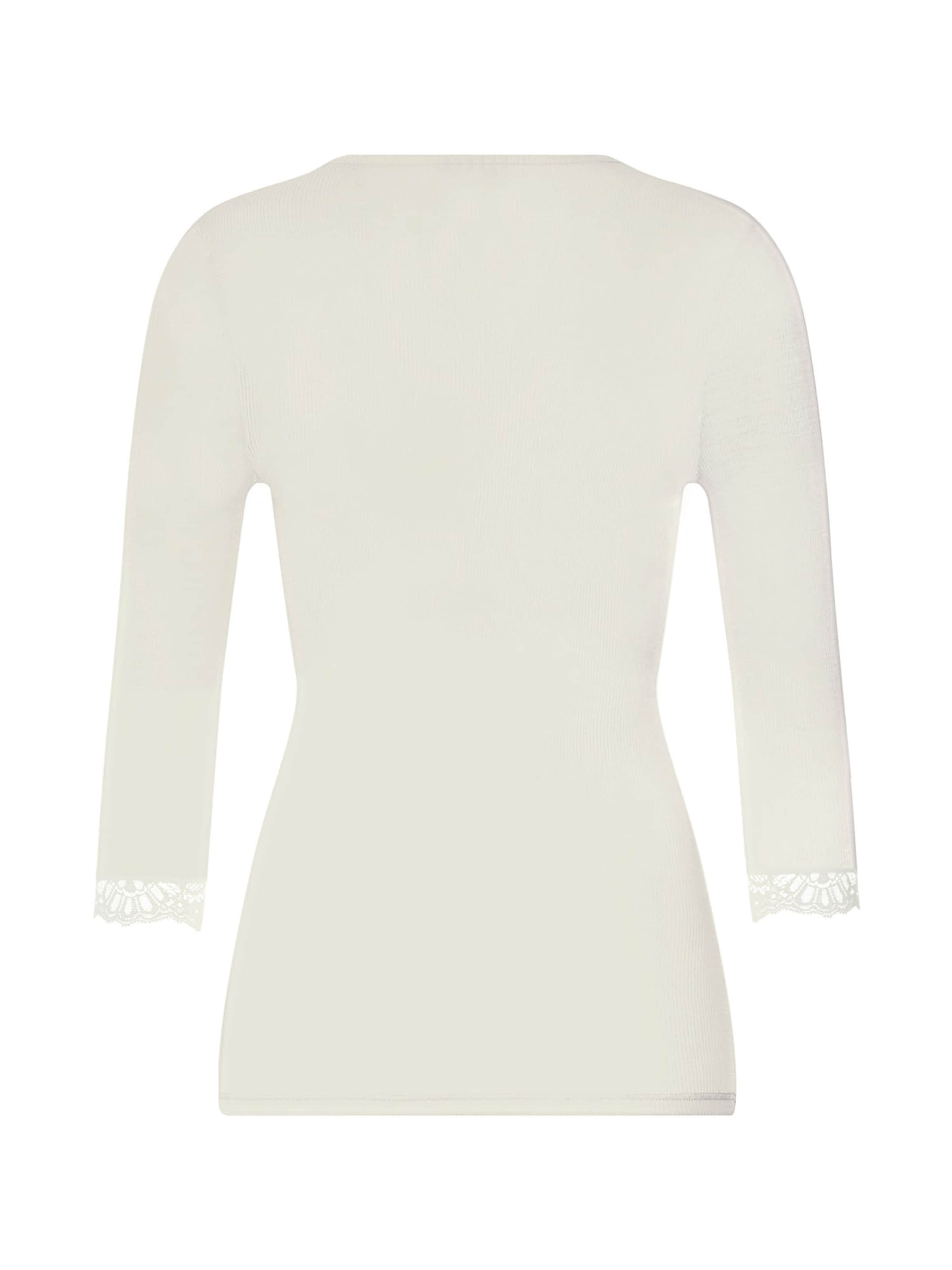 Hanro Shirt ' Woolen Lace ' in Wit