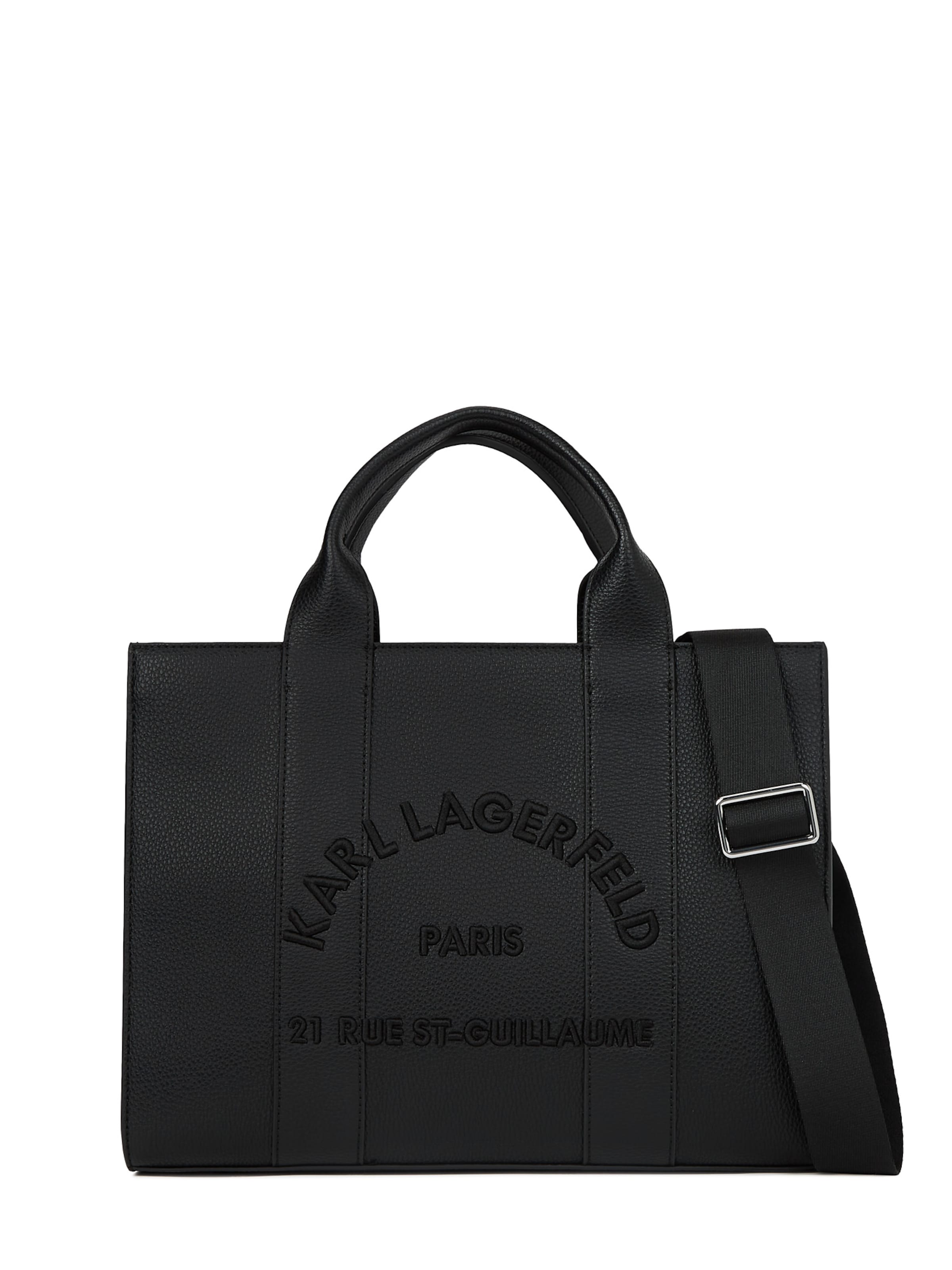 Karl Lagerfeld - Bolso saco ' Rue St-Guillaume Mittelgroße Tote Bag ' en negro: frente