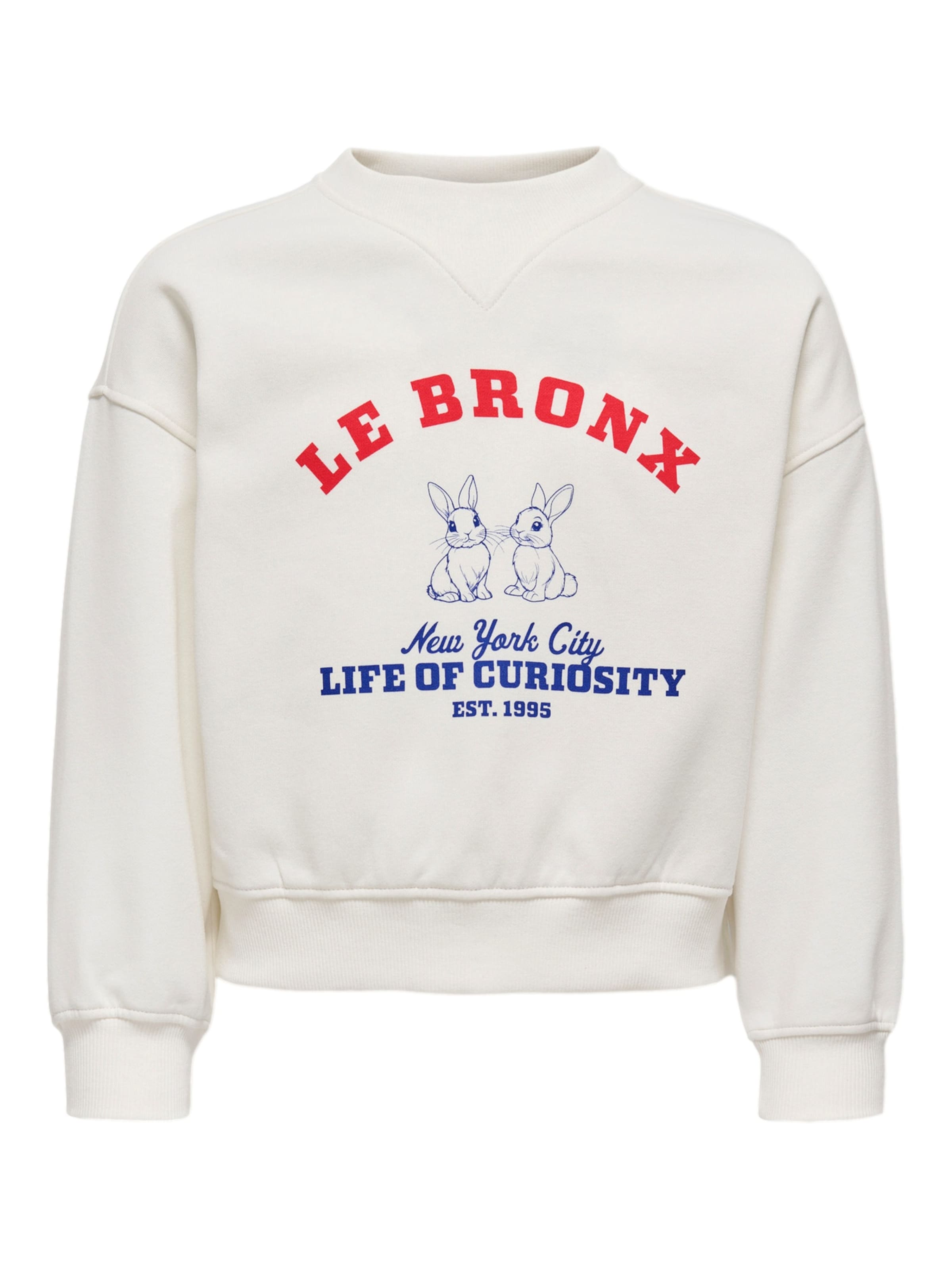 Sweat-shirt 'Betina' ONLY GIRLS en blanc : devant