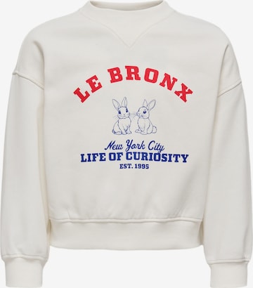 Sweat-shirt 'Betina' ONLY GIRLS en blanc : devant