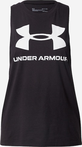 UNDER ARMOUR Sports Top in Black: front