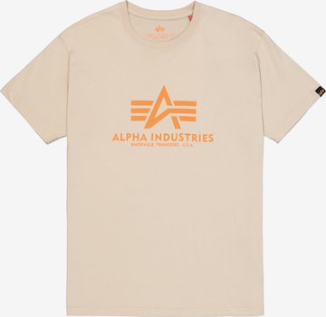 Maglietta di ALPHA INDUSTRIES in beige: frontale