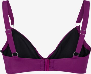 Swim by Zizzi T-shirt Bikini Top 'Dublin' in Purple