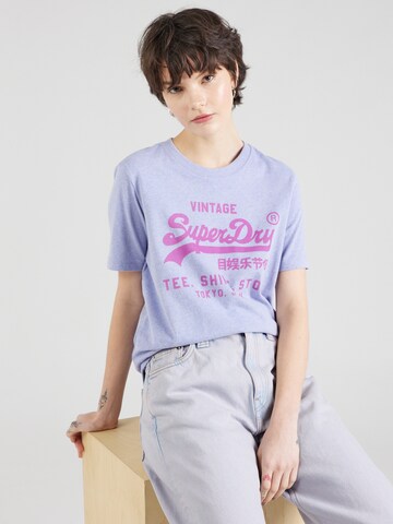 Superdry - Camiseta 'HERITAGE' en lila: frente