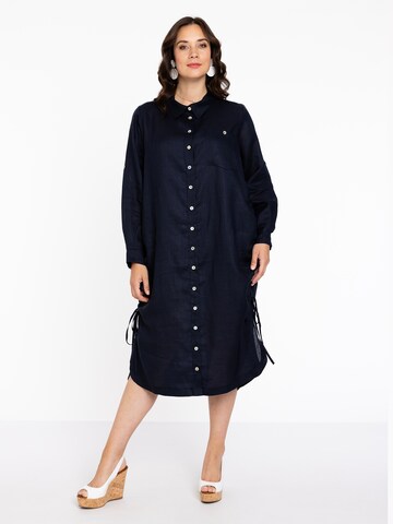 Yoek Shirt Dress in Blue