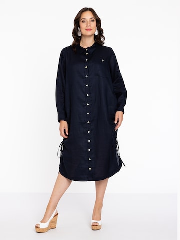 Yoek Shirt Dress in Blue