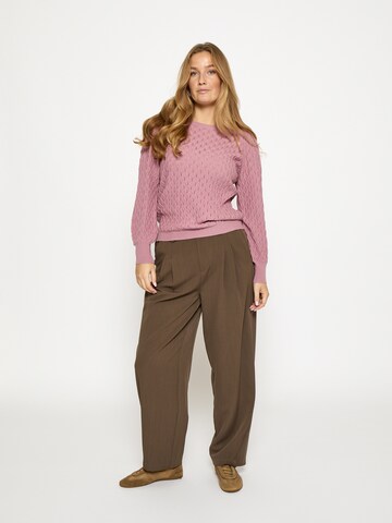 Haut ' PCRosalia Puff Sleeve Knit Pullover ' Peppercorn en rose