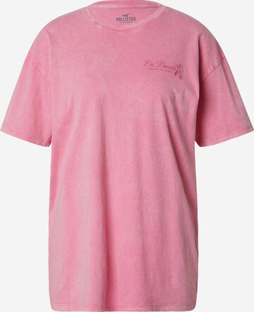 T-shirt HOLLISTER en rose : devant