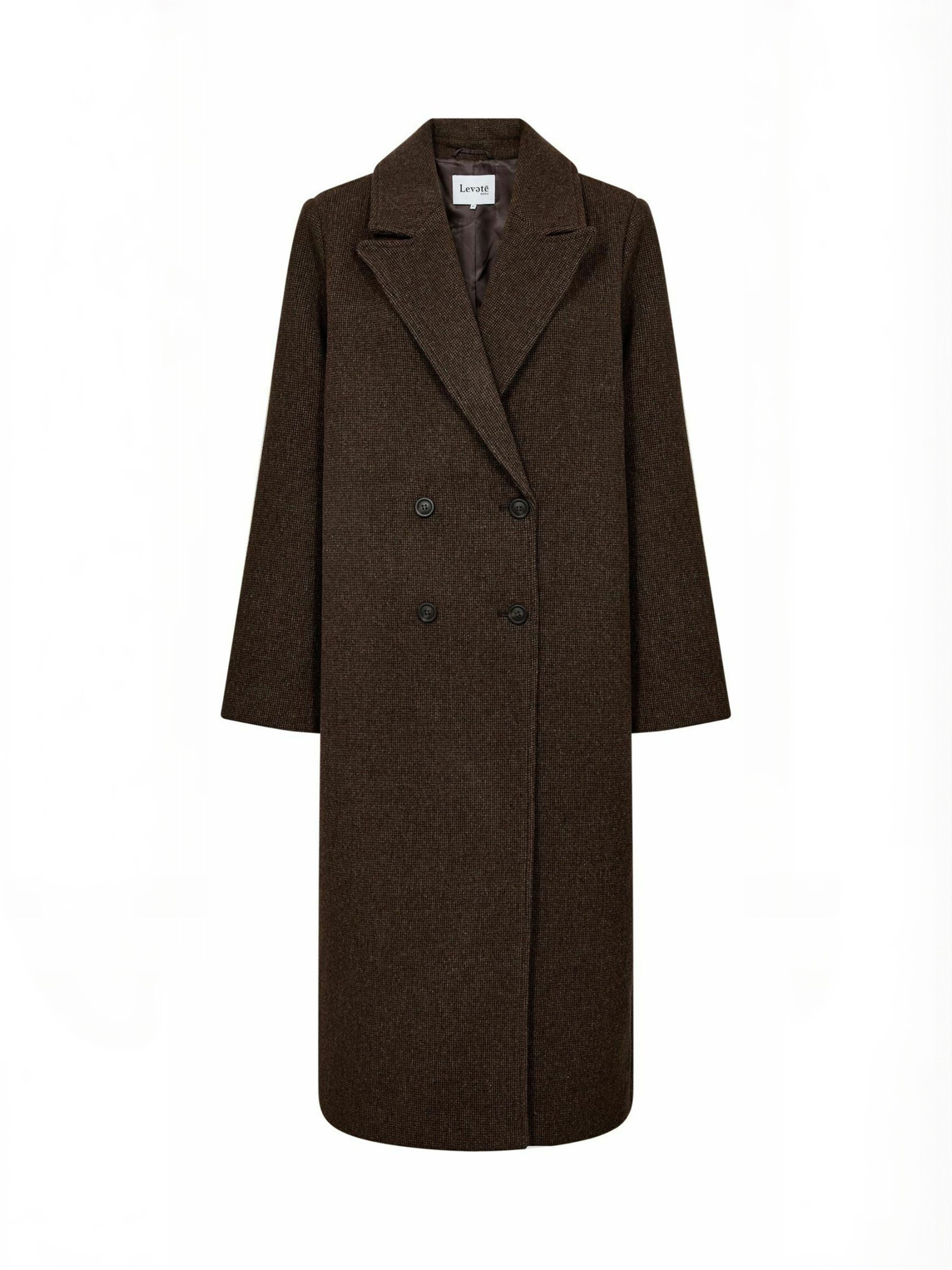 Levete Room Between-Seasons Coat ' LR-SANDRA ' in Brown: front