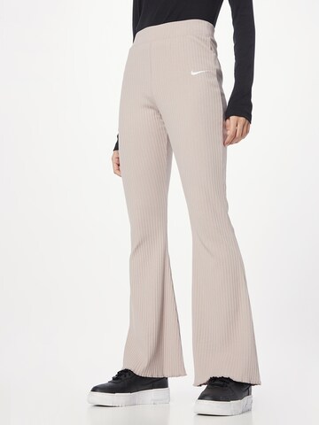 Nike Sportswear Flared Pants in Grey: front