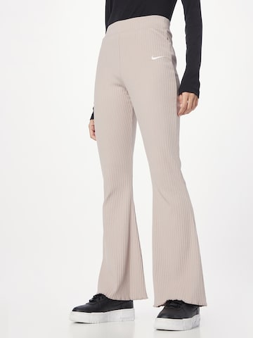 Nike Sportswear Flared Trousers in Grey: front