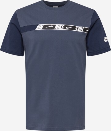 T-Shirt Nike Sportswear en bleu : devant