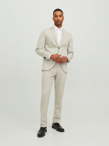 Coupe slim Costume JACK & JONES en beige : devant