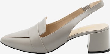 usha WHITE LABEL - Sapatos abertos atrás em cinzento: frente