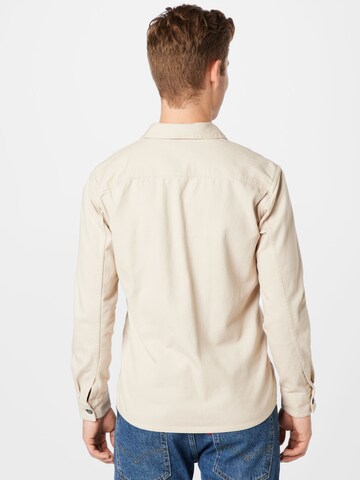 TOM TAILOR DENIM Regular fit Button Up Shirt in Beige