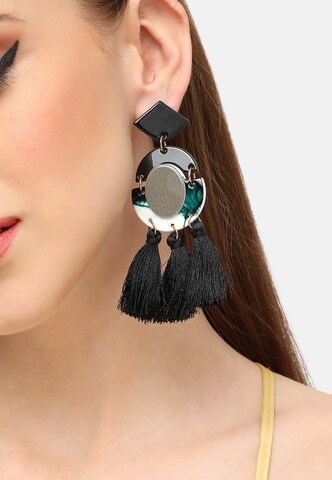 Boucles d'oreilles 'Eirene' SOHI en noir : devant