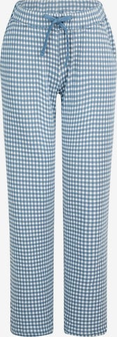 Leela COTTON Pyjamahose 'Damen Bio-Baumwoll Homewear-Hose' in Blau: Vorderseite