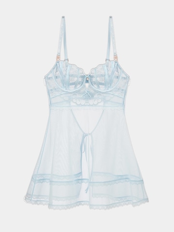 Gianna Bellucci Crotchless Lingerie 'Flavia' in Blue: front