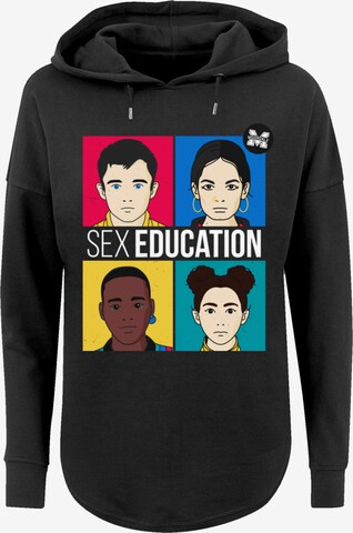F4NT4STIC Sweatshirt 'Sex Education Teen Illustrated Netflix TV Series' in Schwarz: predná strana