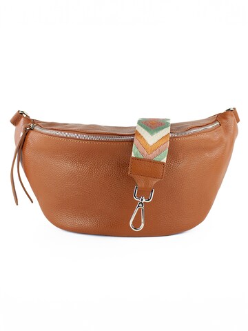 lePelou Fanny Pack 'MALIA' in Brown: front