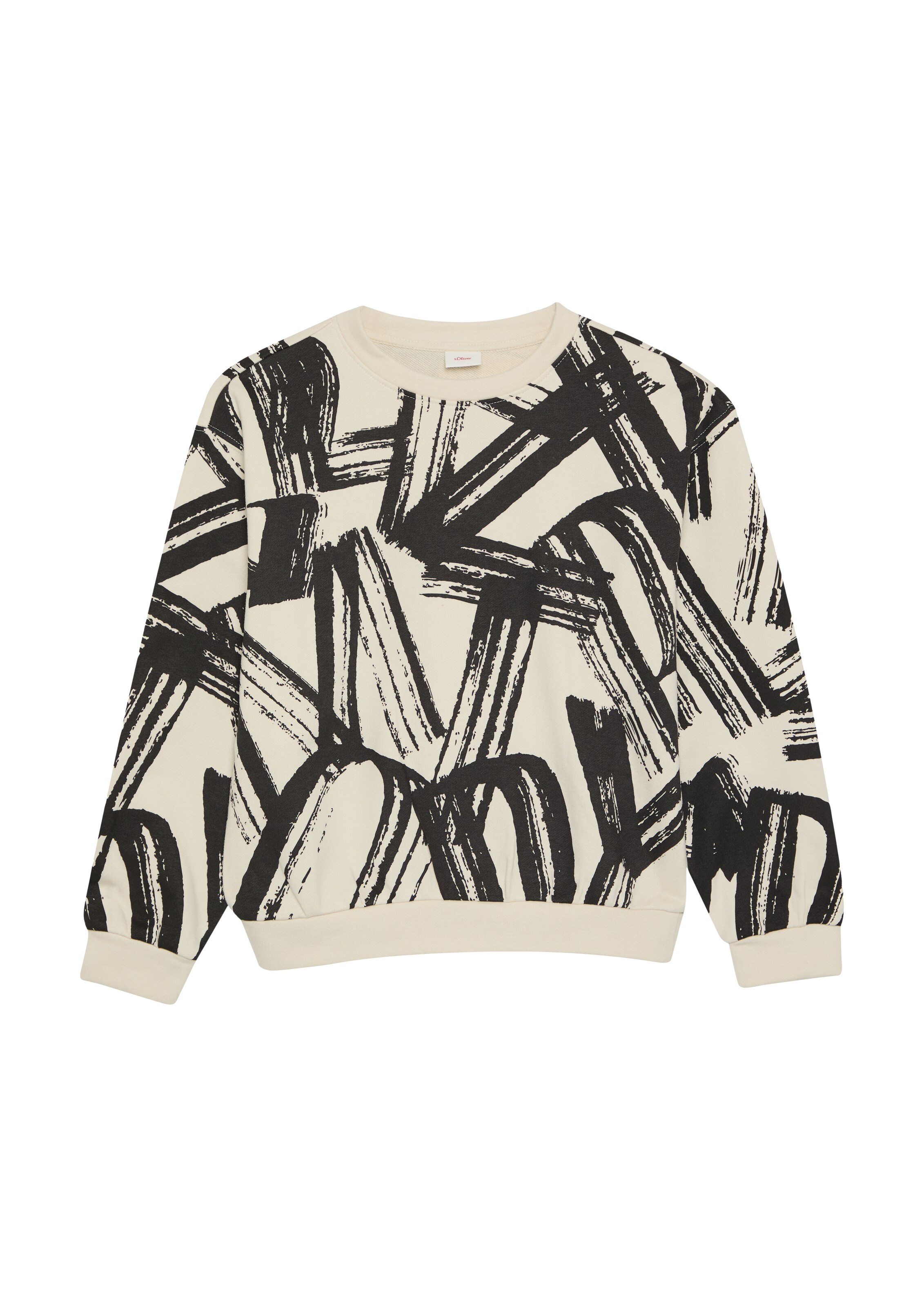 s.Oliver Sweatshirt in Beige: voorkant