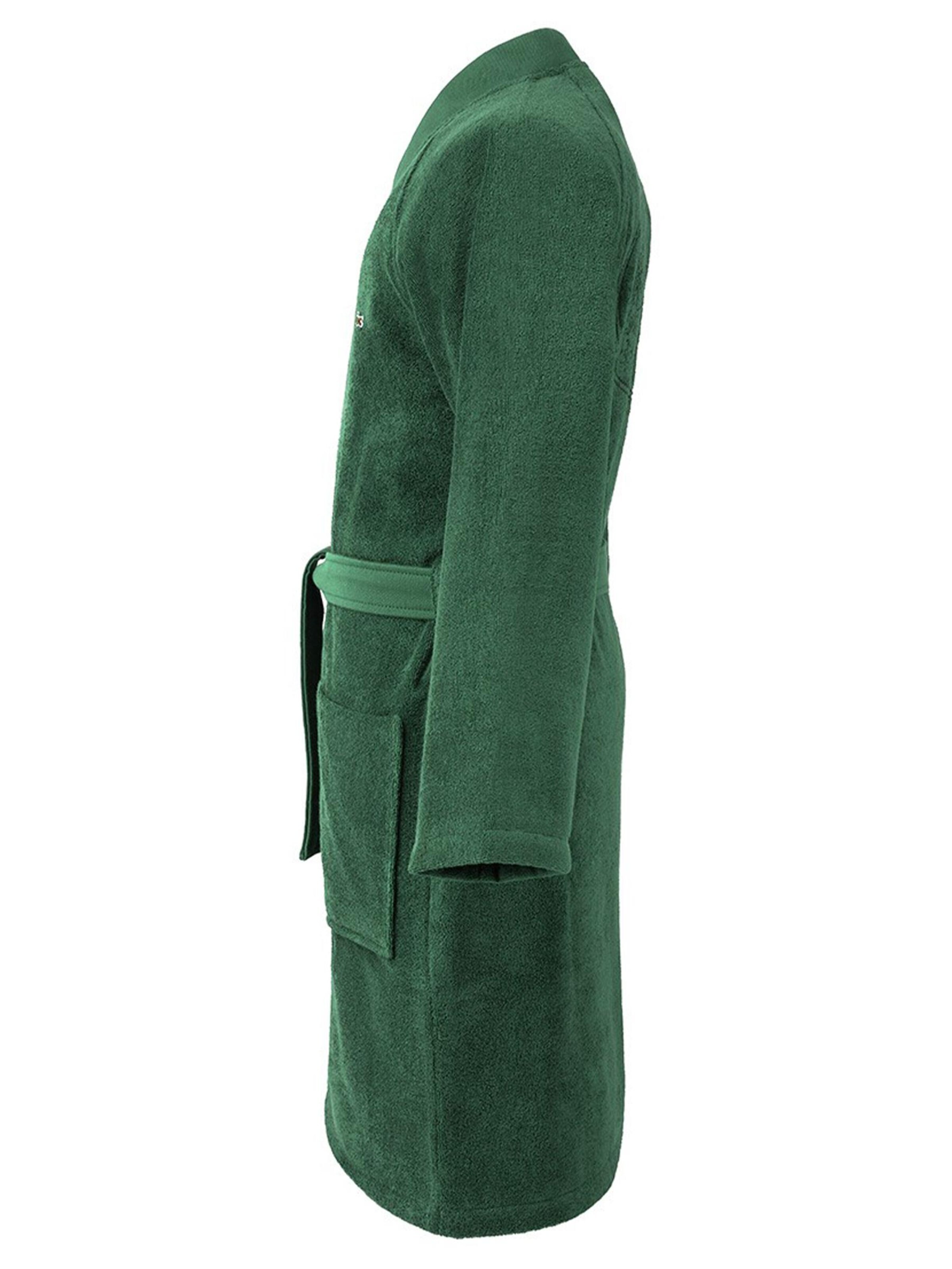 LACOSTE Long Bathrobe 'LDEFILE' in Green