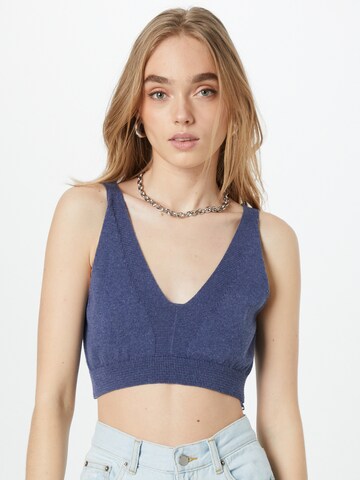 Tops en tricot NU-IN en bleu : devant