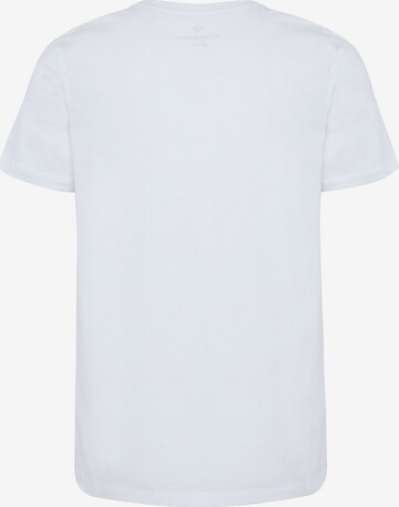 Oklahoma Jeans Shirt ' mit Label-Schriftzug aus Jersey ' in White