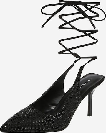 Warehouse Официални дамски обувки в черно: отпред