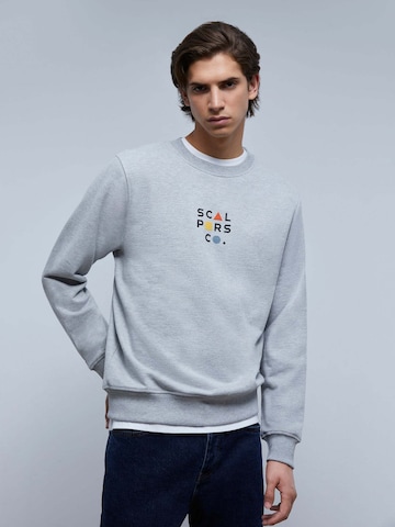 Sweat-shirt Scalpers en gris : devant