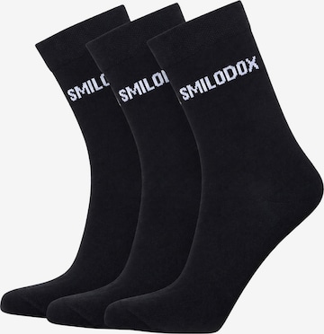 Chaussettes ' 3x Business Socken ' Smilodox en noir : devant