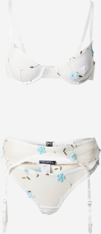 Nasty Gal Balconette Underwear Sets in White: front