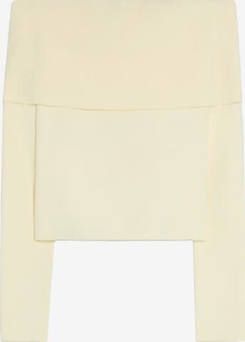 Pull-over Bershka en jaune : devant