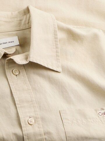 pelēks Calvin Klein Jeans Standarta piegriezums Krekls