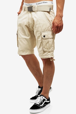 Regular Pantalon cargo ' Abner ' INDICODE JEANS en beige