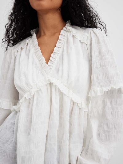 NA-KD Bluse in weiß, Produktansicht