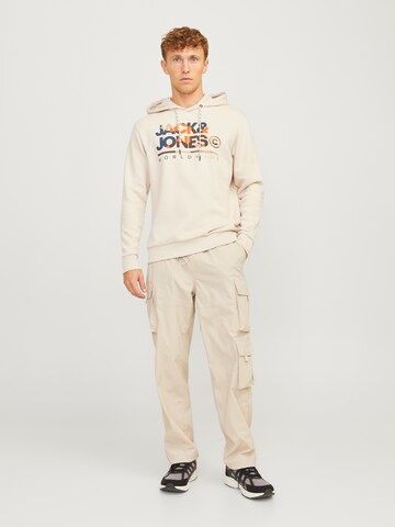 JACK & JONES Sweatshirt 'JJLuke' in Beige