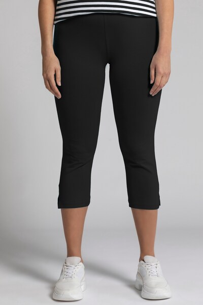 Ulla Popken Pantalon en noir, Vue avec modèle