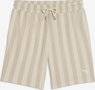 Regular Pantalon PUMA en beige : devant