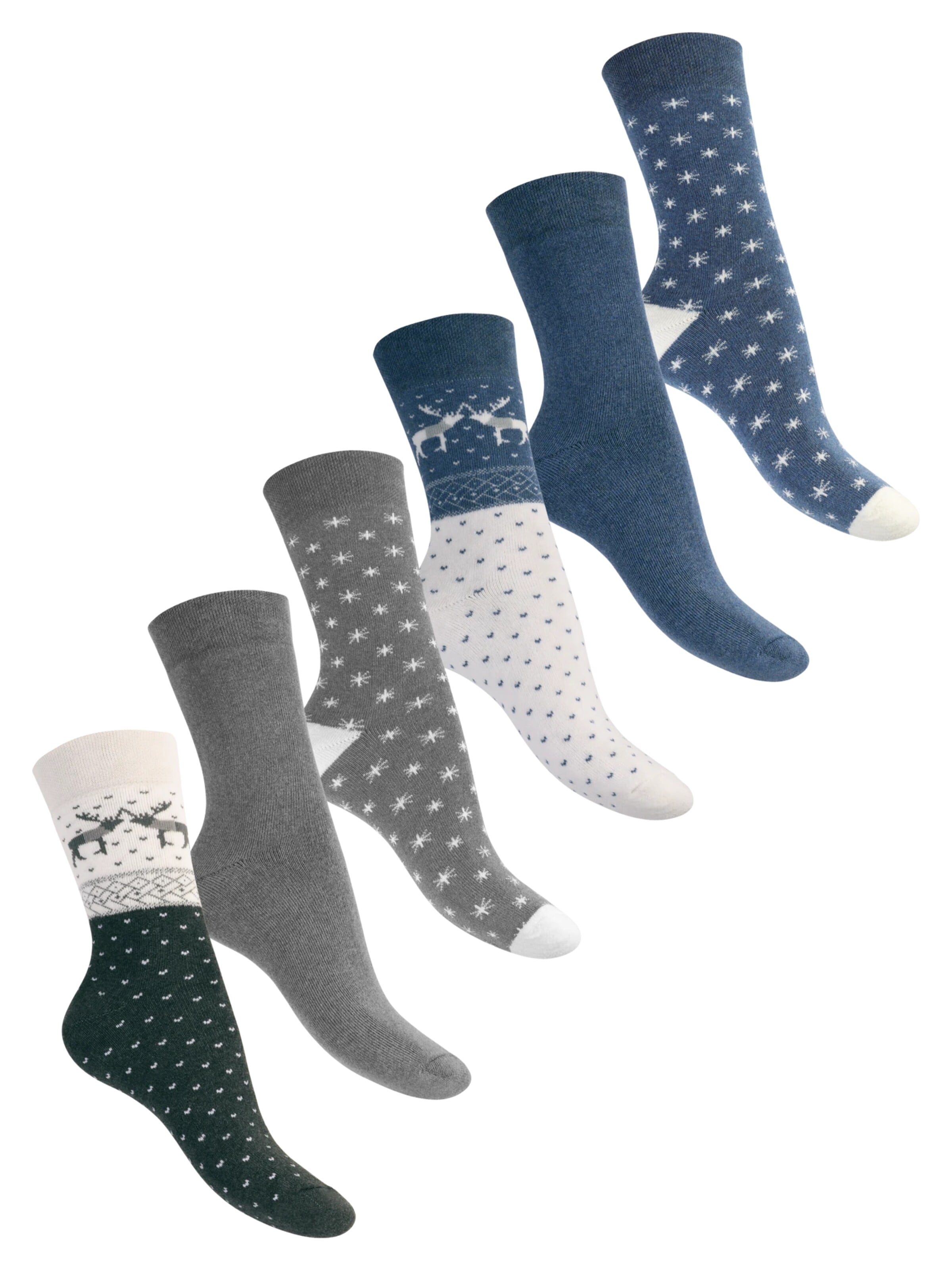 footstar Athletic Socks 'Winter Comfort' in Grey: front