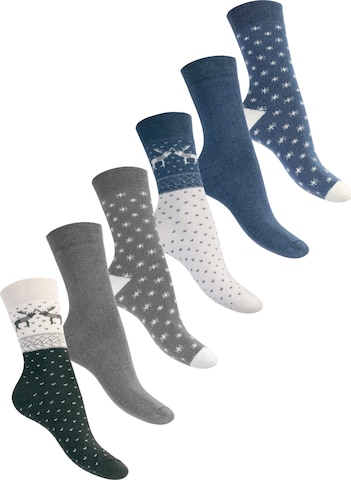 footstar Athletic Socks 'Winter Comfort' in Grey: front