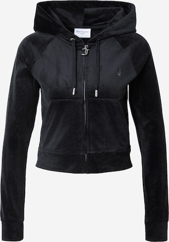 Juicy Couture Zip-Up Hoodie 'MADISON' in Black: front