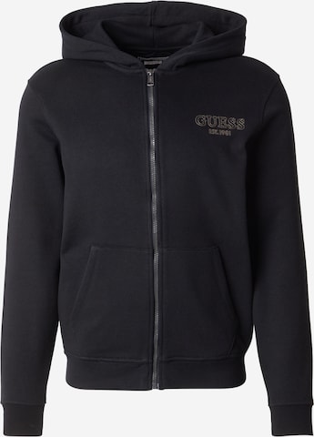 GUESS Ζακέτα φούτερ σε μαύρο: μπροστά