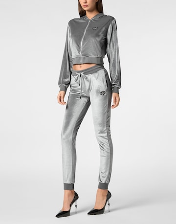 Philipp Plein - Slimfit Calças 'Skull' em cinzento